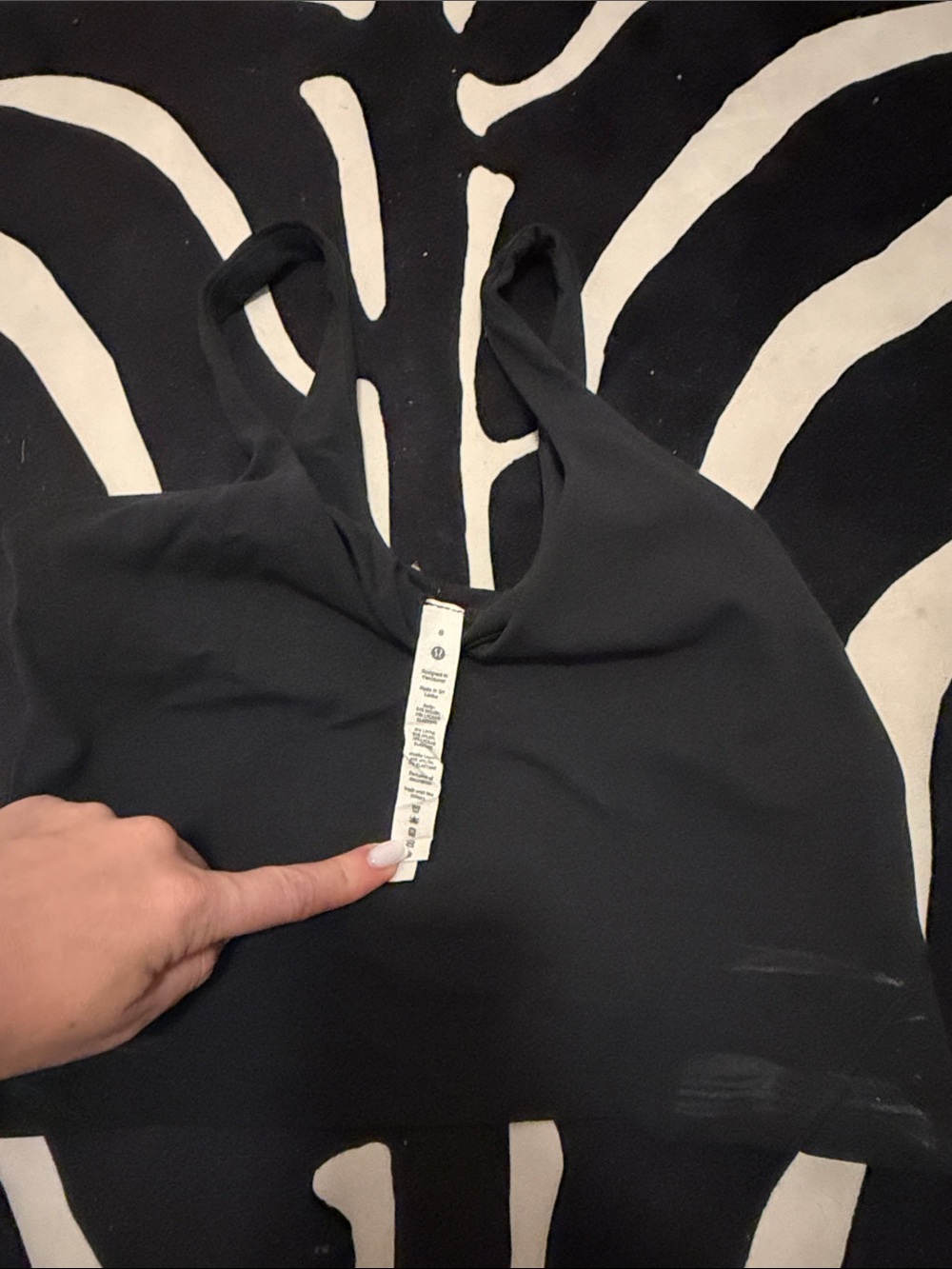 lululemon athletica Black Racerback Crop Tank